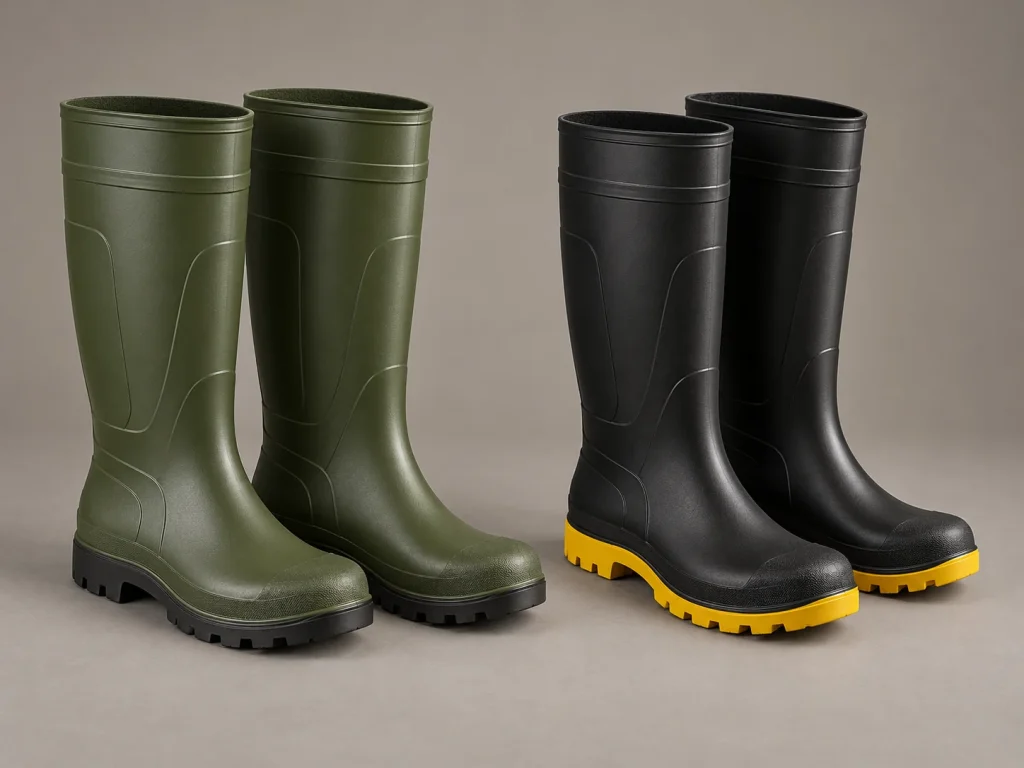 Illustrative rain boots product collection